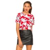 Motel Paloma Crop Top in Dahlia Red