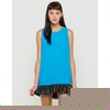 Motel Rocks Motel Pandy PU Trim Mini Dress in Azure Blue