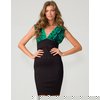 Motel Pansie Wiggle Dress in Green and Black New