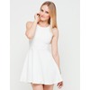 Motel Rocks Motel Patsie Textured Skater Dress in White Airtex