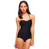 Motel Rocks Motel Peridot Halterneck Swimsuit in Black