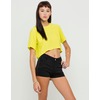 Motel Rocks Motel Petro Box Crop Top in Citrus Yellow