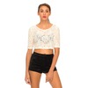 Motel Rocks Motel Rose Crop Top in Cream Lace