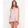 Motel Rocks Motel Salene Sleeveless Dip Hem Shirt in Pale Pink