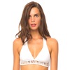 Motel Sea Horse Cut Out Bikini Top in White