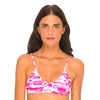 Motel Rocks Motel Sunstone Strappy Bikini Top in Monorose Pink