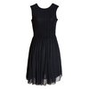 Motel Taz Skater Dress in Black Wave Flocking