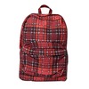 Motel Rocks Motel Tripper Printed Rucksack in Tartan Red