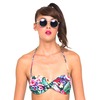 Motel Rocks Motel Twister Bandeau Bikini Top in Black