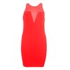 Motel Rocks Motel Val Bodycon Plunge Neck Dress in Red Brick