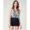 Motel Rocks Motel Vicky Dip Hem Vest in Black and White