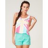 Motel Rocks Motel Vicky Dip Hem Vest in Pastel Union Jack
