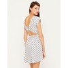 Motel Rocks Motel Wispa Cut Out Back Dress in Grey Polka Dot