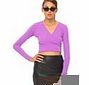Motel Rocks Motel Wrap Crop Top in Lilac