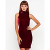 Motel Rocks Motel Zabby Turtleneck Dress in Burgundy Velvet