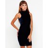 Motel Rocks Motel Zabby Turtleneck Dress in Navy Velvet