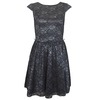 Motel Rocks Motel Zee Zee Cap Sleeve Dress in Black Rose Lace