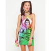Motel Rocks Motel Zena Bodycon Dress in Rainbow Shiva Print