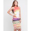Motel Rocks Motel Zoe Bodycon Midi Dress in New World Print