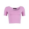 Motel Tabbi Scoop Neck Crop Top in Dusky Pink