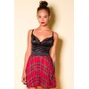 Tara Dress In black And Red Check With