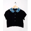 Motel Vintage Andy Collared Crop Blouse 0146 ONE