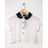 Motel Vintage Andy Collared Crop Blouse 0152 ONE
