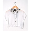 Motel Vintage Andy Collared Crop Blouse 0155 ONE