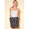 Motel Wanda Dress - Ivory Small Black Dot
