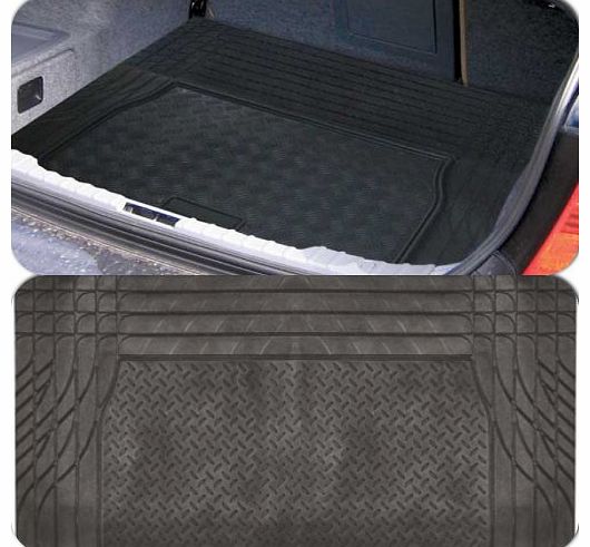 Universal Black Tough Heavy Duty Rubber Car Interior Protection Boot Mat Liner