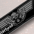 Motorhead Grey Logo Black Leather