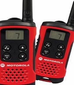 Motorola 2 XMotorola Talker T40 2 Way Walkie Talkie Radio - Black/Red (Pack of 2)