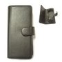 Black wallet style soft leather case