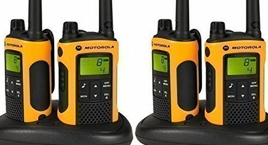 Motorola  TLKR Extreme T80 PMR446 Licence Free Two Way Radio With G-Boom Earpiece x 4