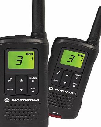 Motorola Talker T60 2 Way Walkie Talkie Radio - Black (Pack of 2)