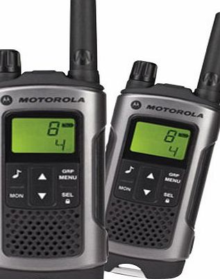 Motorola Talker T80 2 Way Walkie Talkie Radio - Black (Pack of 2)