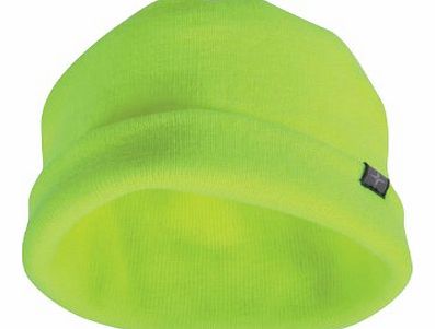 Energie Double Knitted Soft Ribbed Warm Warm Beanie Hat Yellow One Size