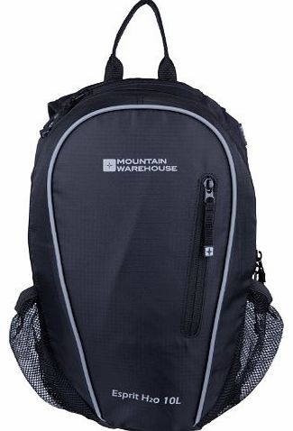 Mountain Warehouse Esprit 10L Hydro Bag Hydration Water Sports Cycling Running Rucksack Backpack Black One Size