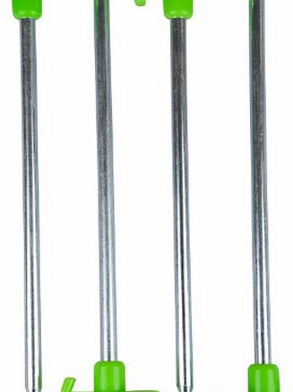 Mountain Warehouse Heavy Duty Groundsheet Marquee Camping Hiking Stronf Secure Tent Pegs - 9 inches Silver One Size