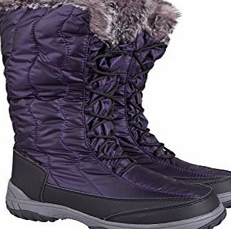 Mountain Warehouse Snowstorm Womens Waterproof Faux Fur Snow Boots Purple 6 UK