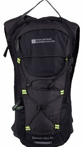 Mountain Warehouse Unisex Running Walking Sprint 2 Litre Hydro Hydration Water Backpack Bag Black One Size