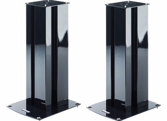 Mountech Pair of Hi-Fi Speaker Stands with Acoustically Damped Columns in Black