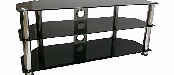 MountRight TV Stands Mountright UMS4 Black Glass TV Stand For 32 Up To 60 Inch LED LCD amp; Plasma Television