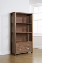 Mountrose Limited Westwell Solid Wood 2 Shelf Bookcase with Walnut