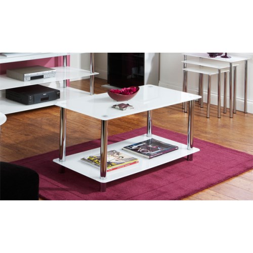 Odyssey Glass and Chrome Coffee Table