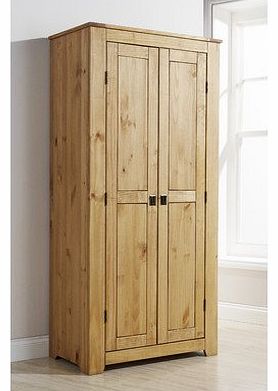 Mountrose Oxford 2-Door Wardrobe, Waxed Pine, Oak