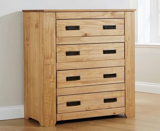 Mountrose Oxford 4 Drawer Chest In Waxed Oak