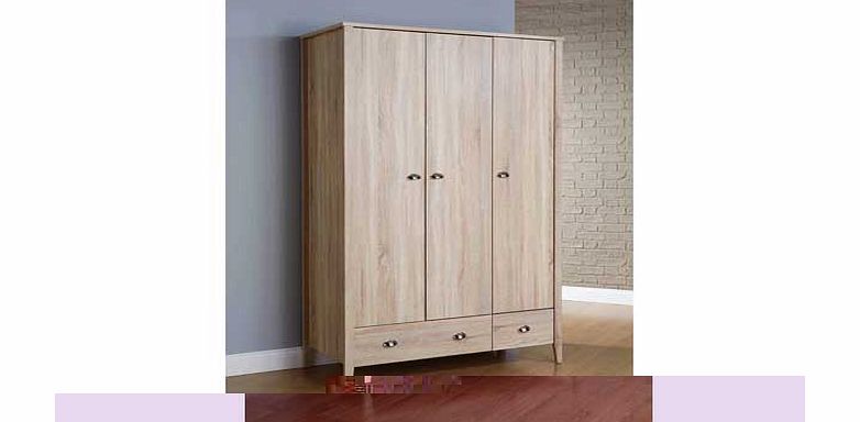 Mountrose Portwood 3 Door Wardrobe - Sonoma Oak