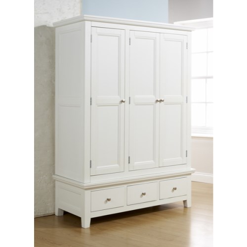 Mountrose Venice Painted White 3 Door Wardrobe