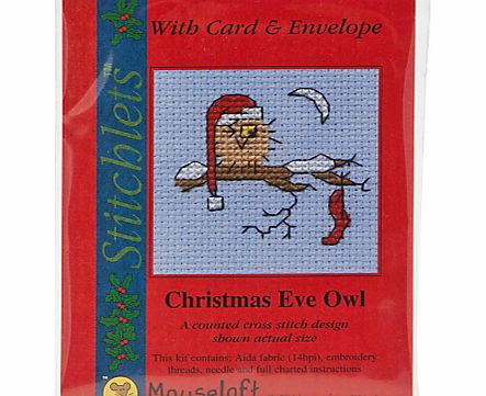 Mouseloft Christmas Eve Owl Cross Stitch Kit